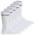 Produktbild: JACK&JONES Herren Tennissocken 5er Pack - JACBASIC LOGO TENNIS SOCK, One Size Weiß / 40-46