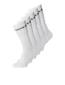 Produktbild: JACK & JONES Herren 5er Pack Mittellange Crew Socken Sport Weiß 41-46
