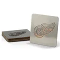 Produktbild: NHL Detroit Red Wings 4er Set Untersetzer Coaster Set Edelstahl Kork Boaster