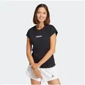 Produktbild: adidas Sportswear T-Shirt ESSENTIALS LINEAR COTTON sportlicher Stil, Kurzarm, ohne Verschluss, aus Baumwolle schwarz XL (46/48)