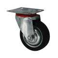 Produktbild: 75 mm Vollgummi Rolle als Lenkrolle Transportrolle TK 50kg