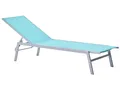 Produktbild: Gartenliege Sonnenliege 6-stufig Strandliege Liege Verstellbar Textil Blau Noli