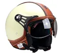 Produktbild: BNO-PL28 Jethelm Beige glänzend + Braun, Motorradhelm, Schutzhelm Helm S - XL (XL)