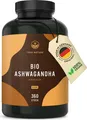 Produktbild: Ashwagandha Kapseln - 360 Stück (650mg) - 2.600mg Hochdosiert - Premium indische Schlafbeere Vegan - TRUE NATURE®