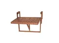 Produktbild: Gardenson Balkonhängetisch, Braun, Holz, Eukalyptusholz, vollmassiv, rechteckig, 64x52x65 cm, klappbar, wetterbeständig, Balkonmöbel, Balkontische