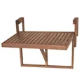 Produktbild: Balkontisch Hängetisch Eukalyptus Holz Tisch klappbar Klapptisch 60x45cm