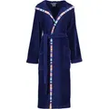 Produktbild: Cawö Home Damenbademantel Kapuze 840 Schalkragen Velours, Schalkragen, 80% Baumwolle, 20% Polyester blau M