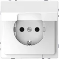 Produktbild: Merten Steckdose mit Klappdeckel D-Life Lotosweiß