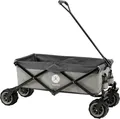 Produktbild: Miweba Faltbarer Bollerwagen MB-30 - 120 Kg Traglast -Ziehstange - Klappbar - Handwagen faltbar - Breite Reifen - Gartenwagen - (Hellgrau/Dunkelgrau)
