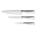 Produktbild: WMF Grand Gourmet Messerset 3teilig, Made in Germany, 3 Messer geschmiedet, Kochmesser, Küchenmesser, Performance Cut, Spezialklingenstahl