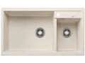 Produktbild: BLANCO METRA 9 | Granitspüle aus SILGRANIT softweiß | Einbauart: Einbau von Oben | Hauptbecken links | für 90 cm breite Unterschränke | benutzerfreundliches Doppelbecken | [86x50x20,2 cm]