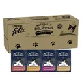 Produktbild: Felix Naturally Delicious, Katzenfutter nass Geschmacksvielfalt vom Land mit Gemüse in Gelee, 80er Pack (2x40x80g)