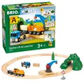 Produktbild: BRIO World 33878 - Starterset Güterzug mit Kran - Der ideale Einstieg in die Holzeisenbahn Empfohlen für Kinder ab 3 Jahren