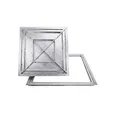 Produktbild: SAB-60 Stahl Schachtabdeckung verzinkt befahrbar 600 x 600 mm Tränenblech Schachtdeckel Deckel mit Rahmen Kanalschacht quadratisch eckig