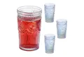 Produktbild: relaxdays Gläser-Set Trinkgläser Vintage 4er Set, 4-tlg., Glas, B