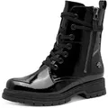 Produktbild: Schnürboots MARCO TOZZI BY GMK, Damen, Gr. 38, schwarz, Lacklederimitat, glänzend, Schuhe Schnürboots, Blockabsatz, Schnürboots mit Zierreißverschluss außen