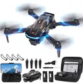 Produktbild: Drohne mit Kamera 1080P HD für Kinder, RC Drone mit 2 Akku, Faltbar Quadcopter mit FPV WiFi Übertragung Schwerkraft Sensor, 3D Flip Mode, Ein-Tasten-Start/Landung, Höhenhaltemodus (Schwarz)
