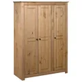 Produktbild: Kleiderschrank 3-Türig 118x50x171,5 Cm Kiefer Panama Serie