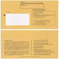 Produktbild: Postzustellungsumschläge DIN Lang „ Förmliche Zustellung “ - Zustellungshüllen mit Fenster (110 × 220 mm), Recycling-Gelb, haftklebend - ZPO-konform (DIN Lang, 50, Anzahl)