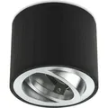 Produktbild: Sweet LED Aufbaustrahler flach aus Aluminium schwarz chrom Aufbauspot - Schwarz/Silber