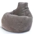 Produktbild: Green Bean® Sitzsack mit Rückenlehne 80x80x90cm - Gaming Chair mit 230L Füllung Cordstoff - Bean Bag Bodenkissen Lounge Sitzhocker Relax-Sessel Gamer Gamingstuhl Hellgrau
