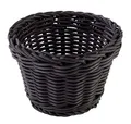 Produktbild: APS Korb rund „Profi Line“, schwarzer Flechtkorb, Körbchen aus Polypropylen, Behältnis aus Flechtwerk, Brötchenkorb, Lebensmittelkorb, Durchmesser Ø 13 cm, Höhe 10 cm