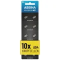 Produktbild: ABSINA AG4 LR66 Knopfzelle 10er Pack - 1,5V Alkaline Knopfzellen