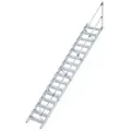 Produktbild: Günzburger Steigtechnik Treppe 45° Stufenbreite 800 Mm 16 Stufen Aluminium Geriffelt - 600276