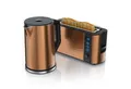 Produktbild: Arendo Frühstücks-Set Wasserkocher 1,5l & 2-Scheiben Langschlitz Toaster, Edelstahl, Kupfer (2-tlg), Wasserkocher mit Temperaturwahl, Toaster mit Brötchenaufsatz