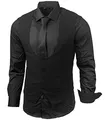 Produktbild: Baxboy Herren Hemd Weste Krawatte Set Business Anzugweste Westen Slim Fit Smoking Frack Business Herrenanzug-Set Sakko B-101, Farbe:Schwarz, Größe:S