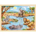 Produktbild: Goki Einlegepuzzle afrikanische Savanne 96 Teile (96 Teile) (57347)