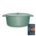 Produktbild: SPRINGLANE Cocotte mit Deckel, Mint, rund, 28 cm, 6 L, Gusseisen Bräter, Schmortopf Induktion…