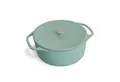 Produktbild: Springlane Bräter Cocotte Mint mit Deckel, Gusseisen, 6 L, Ø 28cm, Rund, Gusseisen emailliert, Ideale Feuchtigkeitsverteilung durch Tropfenstruktur