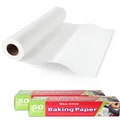 Produktbild: 2 Rollen Backpapier 50 m x 30 cm Wiederverwendbar Baking Paper Zuschnitte Sil...