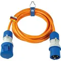 Produktbild: as-Schwabe Verlängerungskabel 62431, für außen IP44, CEE 230 V / 16 A, Kabeltyp H07BQ-F aus Kunststoff, orange, 5 m