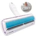 Produktbild: PETSATION Tierhaarentferner – Wiederverwendbarer Fusselroller und -bürste für Hunde- und Katzenhaare – Ideal für Sofa, Bett, Teppich und Kleidung – Blau