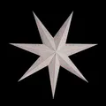 Produktbild: Sterntaler Dekostern | Weihnachtsstern Papier | Samt | Faltstern | Grau | 75cm | Innen | Glühbirne | Netzstecker