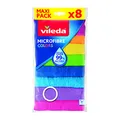 Produktbild: Vileda Mikrofasertücher Colors, Allzwecktücher Multipack aus Mikrofasern, 30 x 30 cm, Mehrfarbig zur Unterscheidung der Anwendungsbereiche, 8+1 gratis