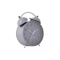 Produktbild: Karlsson Wecker Iconic - Grau - Ø11cm - Rund - Stahl - Wecker für Schlafzimmer Weihnachtsdekoration - Geschenk für sie