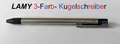 Produktbild: LAMY logo 405   3-Farb Kugelschreiber schwarz/rot/blau Edelstahl rundmattiert