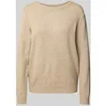 Produktbild: Vila Strickpullover mit Rundhalsausschnitt Modell 'Viril' in Offwhite, Größe S