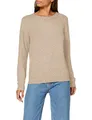 Produktbild: Vila Damen Strickpullover Rundhalsausschnitt O-Neck L/S Knit Top,Natural Melange ,S