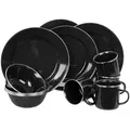 Produktbild: Anton Blöchl Essgeschirr Western 12-tlg. Emaille schwarz