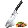 Produktbild: SHAN ZU Kochmesser Küchenmesser Santoku Messer 18 cm Deutscher Edelstahl Extra Scharfe Messerklinge mit ergonomischer Griff Exquisiter Geschenkverpackung, Santokumesser