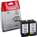 Produktbild: Canon Tintenpatronen PG-545 + CL-546 BK/C/M/Y 2 Tintenpatronen Multipack schwarz