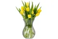 Produktbild: KONZEPT Tischvase Glasvase geriffelt 18 cm hoch, Ø11 cm – stilvolle Tischvase aus Glas (Set, 1 St), für Blumen, Tulpen & Deko im Wohnzimmer oder Büro