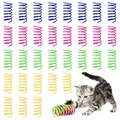 Produktbild: Maxentico 32 stück Katze Spirale Spielzeug, Katzenspielzeug-Set, Bunte Spiralfedern, Spring Spirale Kunststoff für interaktive Haustier-Spielwaren, um Katzen zu ärgern, und Katze Springende Spielzeug