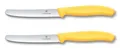 Produktbild: Victorinox Swiss Classic, Frühstücksmesser, Brötchenmesser Set 2teilig, Scharfe Klinge, Wellenschliff, 11 cm, Rostfreier Stahl, Gelb