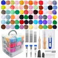 Produktbild: Nadelfilz Set,72 Farben Filzwolle Roving, Filzset für Anfänger mit Filznadeln...