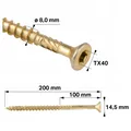 Produktbild: Tellerkopfschrauben 6 8 10 Holzbauschrauben Tellerkopf Holz Schrauben WKCP TORX